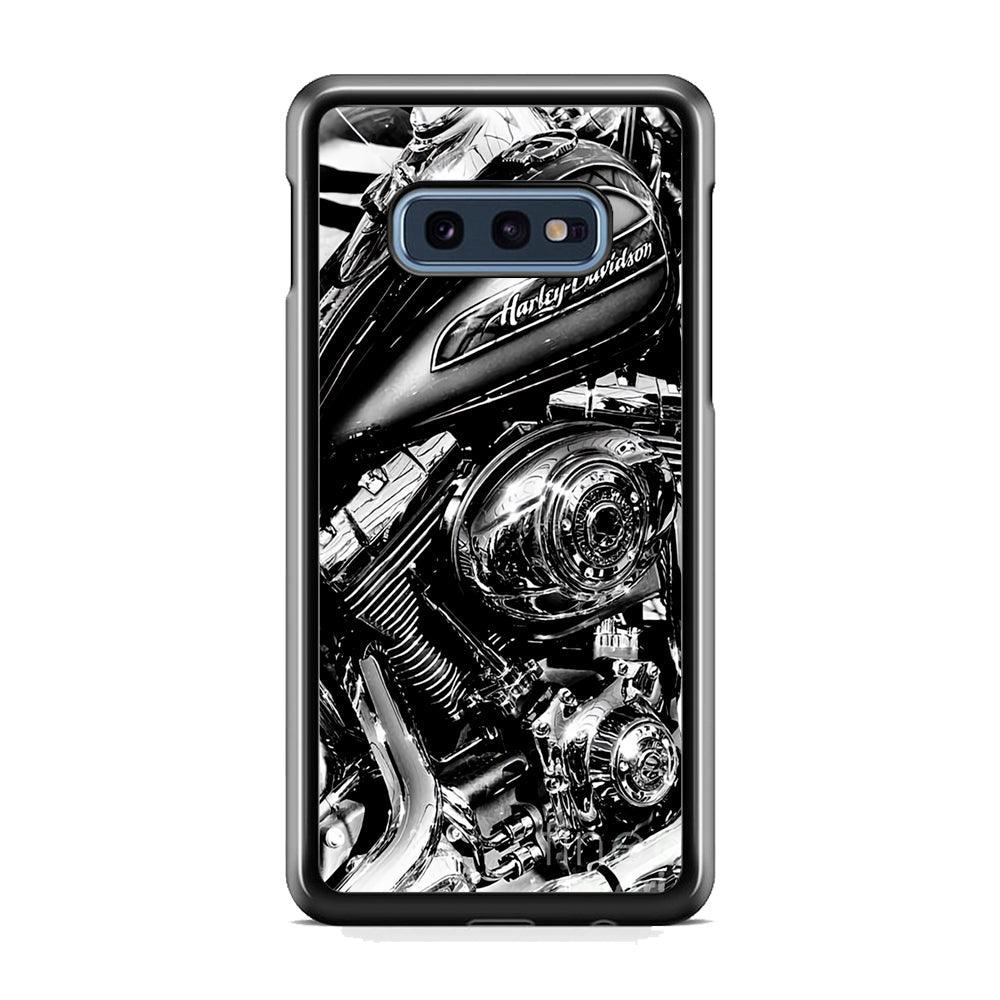 Harley Davidson Platinum Art Samsung Galaxy S10E Case-Rubber Black (2D Case)-Oxvistore