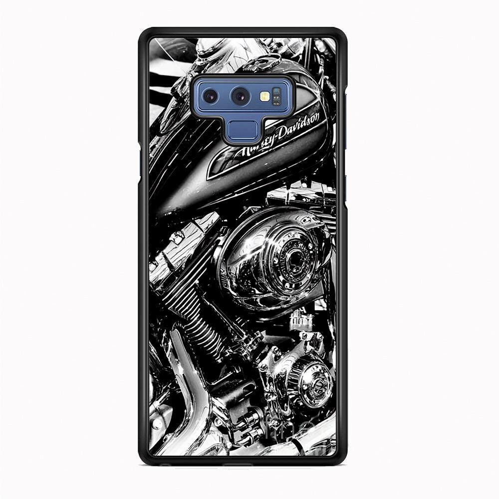 Harley Davidson Platinum Art Samsung Galaxy Note 9 Case-Rubber Black (2D Case)-Oxvistore