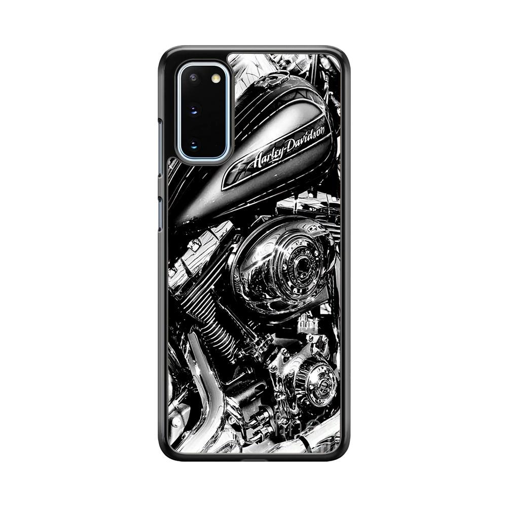 Harley Davidson Platinum Art Samsung Galaxy S20 Case-Rubber Black (2D Case)-Oxvistore
