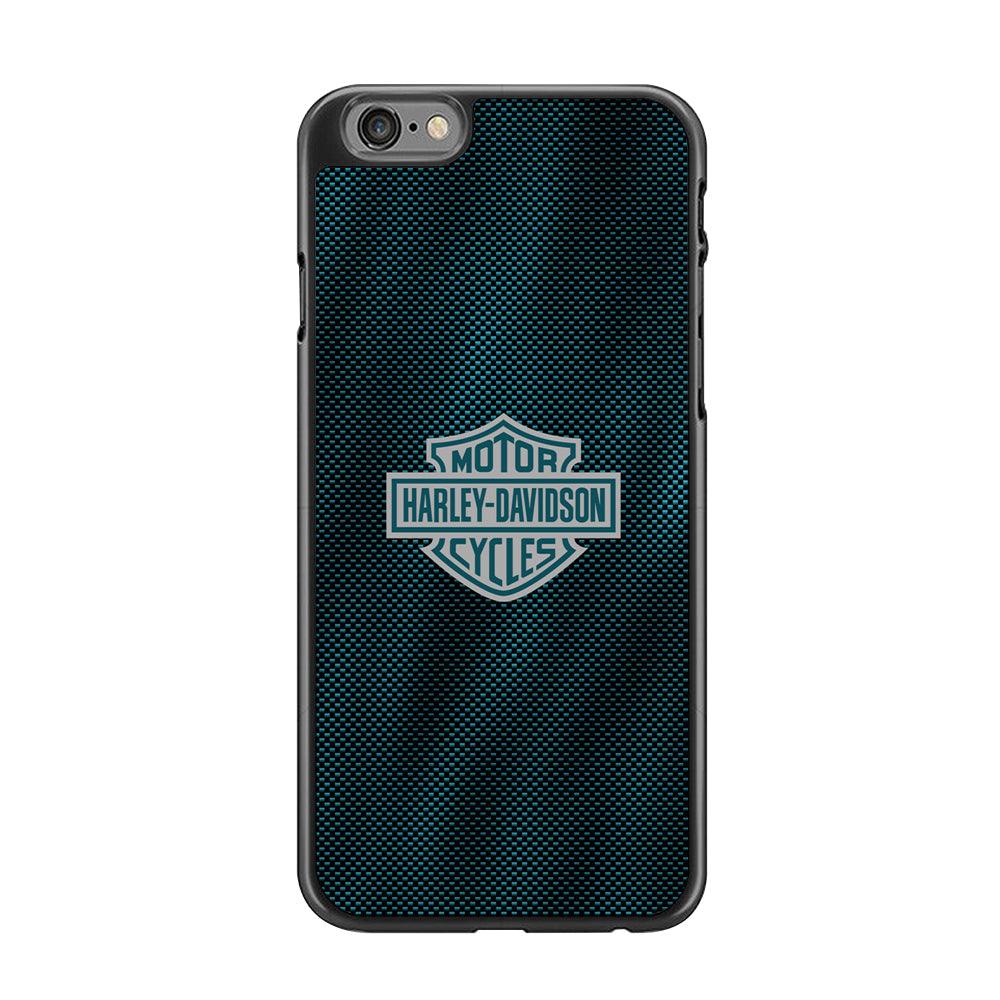 Harley Davidson Shiny Blue Steel iPhone 6 Plus | 6s Plus Case-Rubber Black (2D Case)-Oxvistore