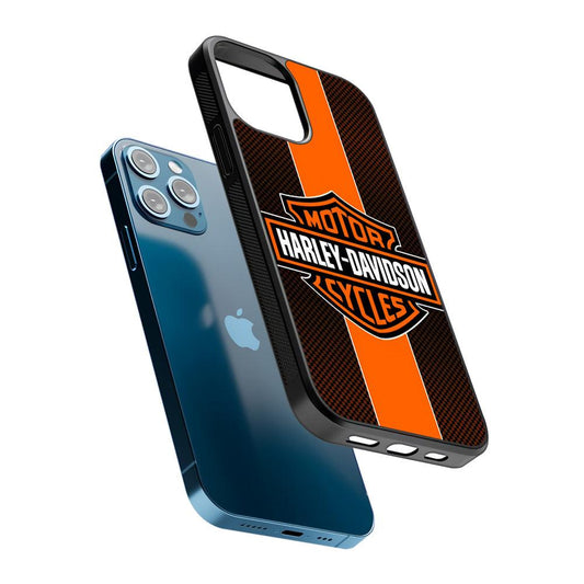 Harley Davidson Square Pattern 2D Rubber Phone Case-Oxvistore