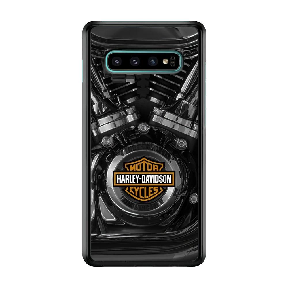 Harley Davidson The Torque Samsung Galaxy S10 Plus Case-Rubber Black (2D Case)-Oxvistore