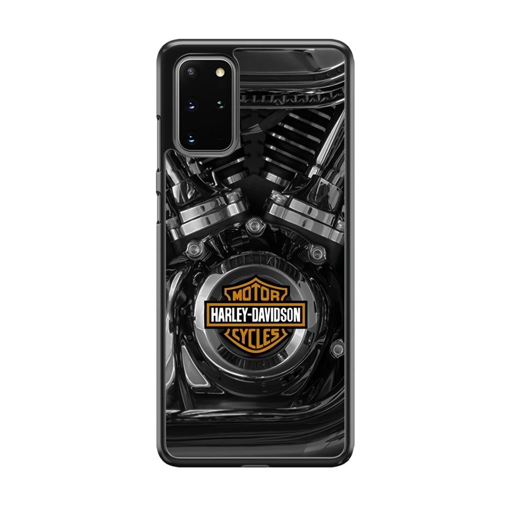 Harley Davidson The Torque Samsung Galaxy S20 Plus Case-Rubber Black (2D Case)-Oxvistore