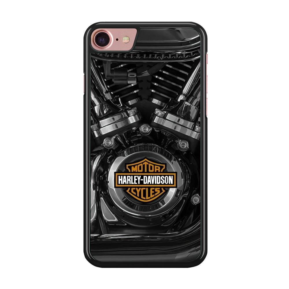 Harley Davidson The Torque iPhone 8 Case-Rubber Black (2D Case)-Oxvistore