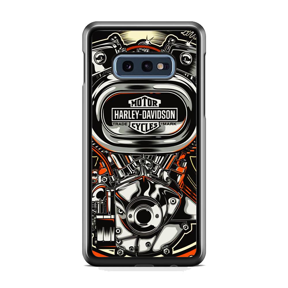 Harley Davidson Top Engine Samsung Galaxy S10E Case-Rubber Black (2D Case)-Oxvistore