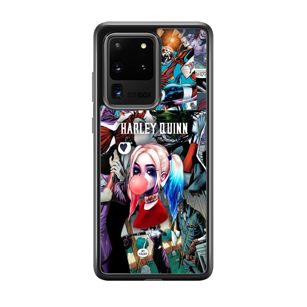 Harley Quinn Bubblegum Boom Samsung Galaxy S20 Ultra Case-Rubber Black (2D Case)-Oxvistore