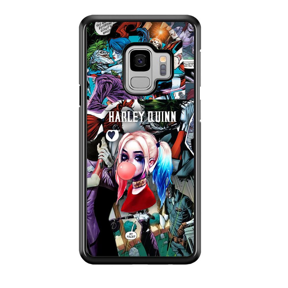 Harley Quinn Bubblegum Boom Samsung Galaxy S9 Case-Rubber Black (2D Case)-Oxvistore