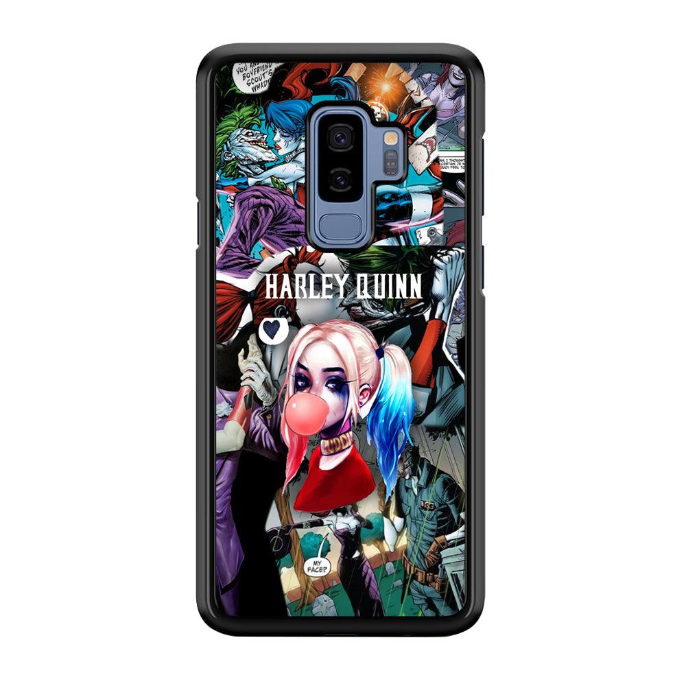 Harley Quinn Bubblegum Boom Samsung Galaxy S9 Plus Case-Rubber Black (2D Case)-Oxvistore