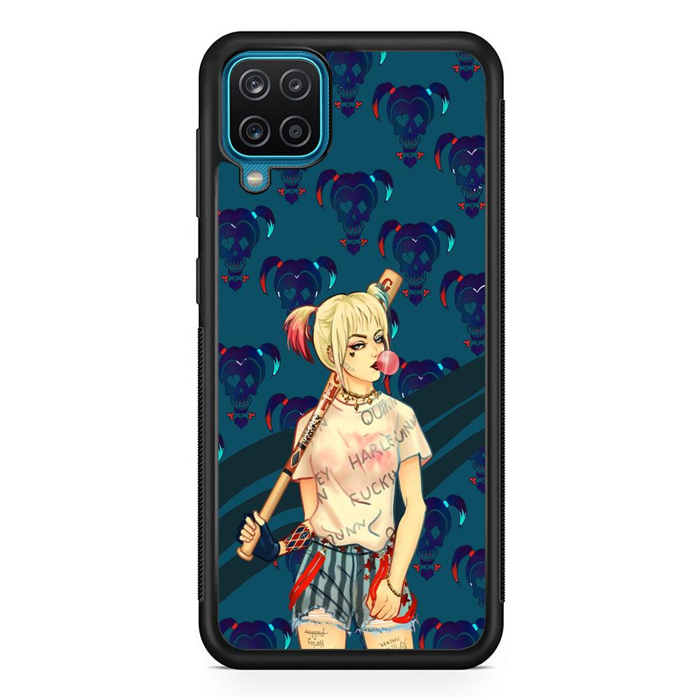 Harley Quinn Moment in Frame Samsung Galaxy A12 Case-Rubber Black (2D Case)-Oxvistore