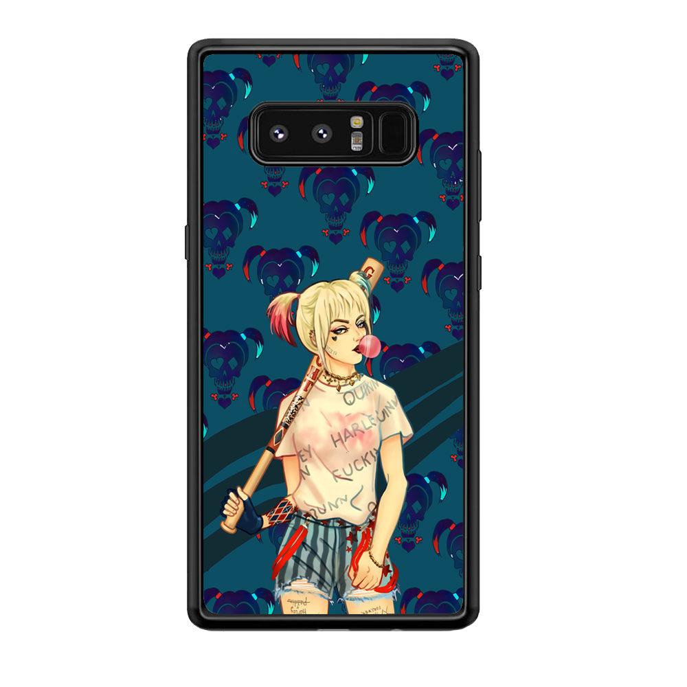 Harley Quinn Moment in Frame Samsung Galaxy Note 8 Case-Rubber Black (2D Case)-Oxvistore