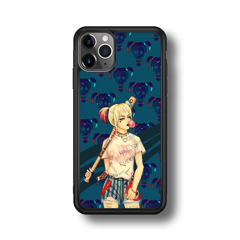 Harley Quinn Moment in Frame iPhone 11 Pro Max Case-Rubber Black (2D Case)-Oxvistore