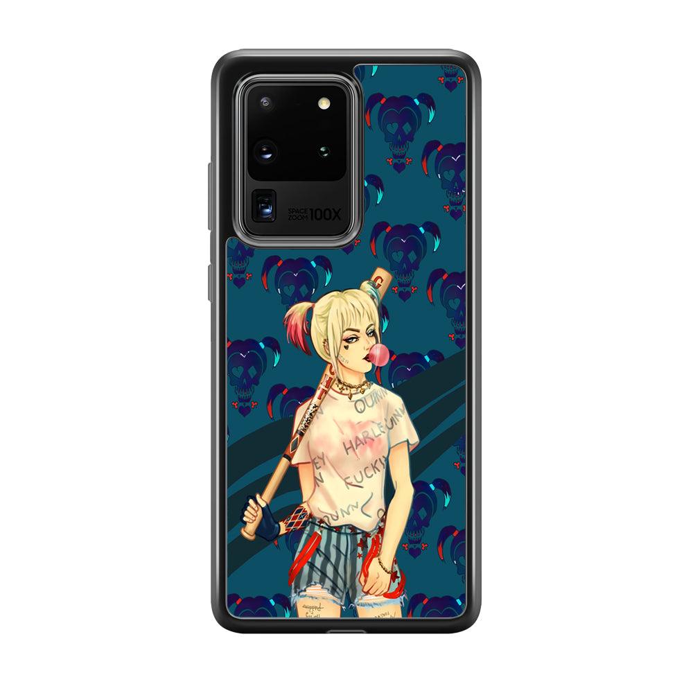 Harley Quinn Moment in Frame Samsung Galaxy S20 Ultra Case-Rubber Black (2D Case)-Oxvistore