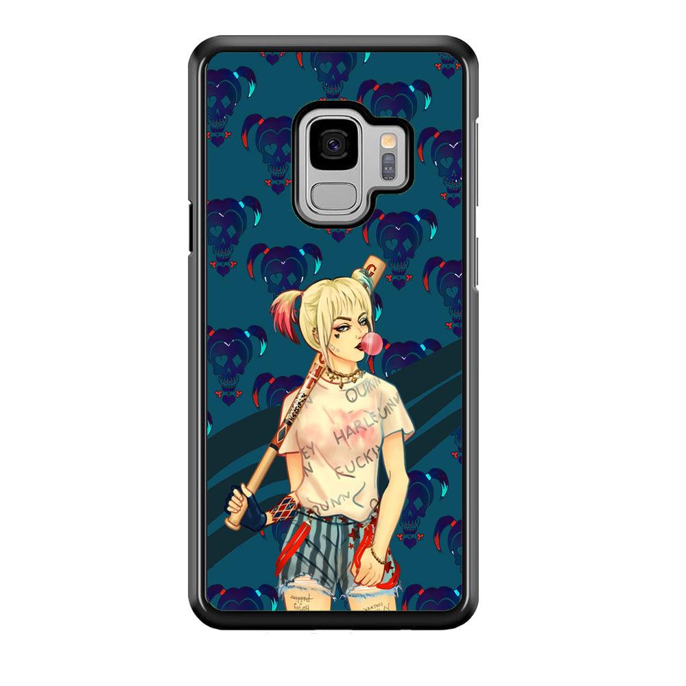 Harley Quinn Moment in Frame Samsung Galaxy S9 Case-Rubber Black (2D Case)-Oxvistore