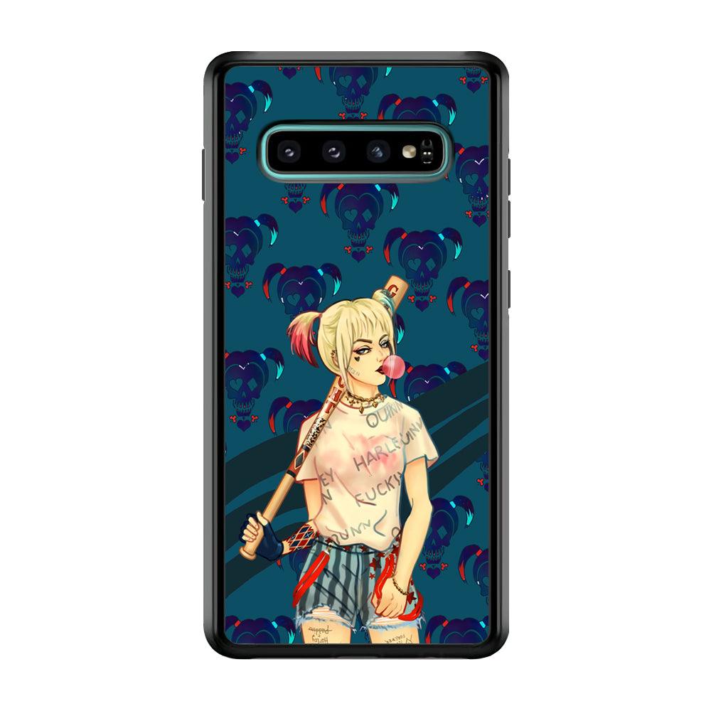 Harley Quinn Moment in Frame Samsung Galaxy S10 Plus Case-Rubber Black (2D Case)-Oxvistore