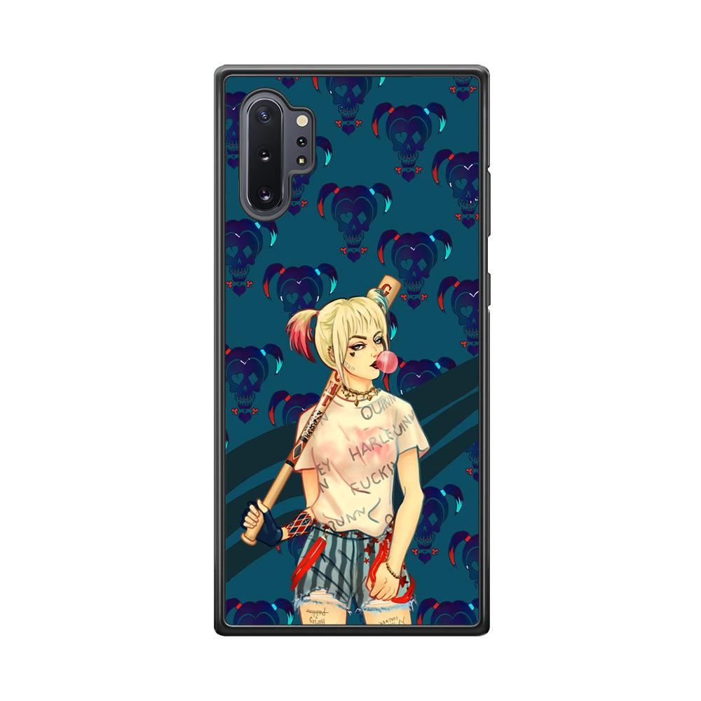Harley Quinn Moment in Frame Samsung Galaxy Note 10 Plus Case-Rubber Black (2D Case)-Oxvistore