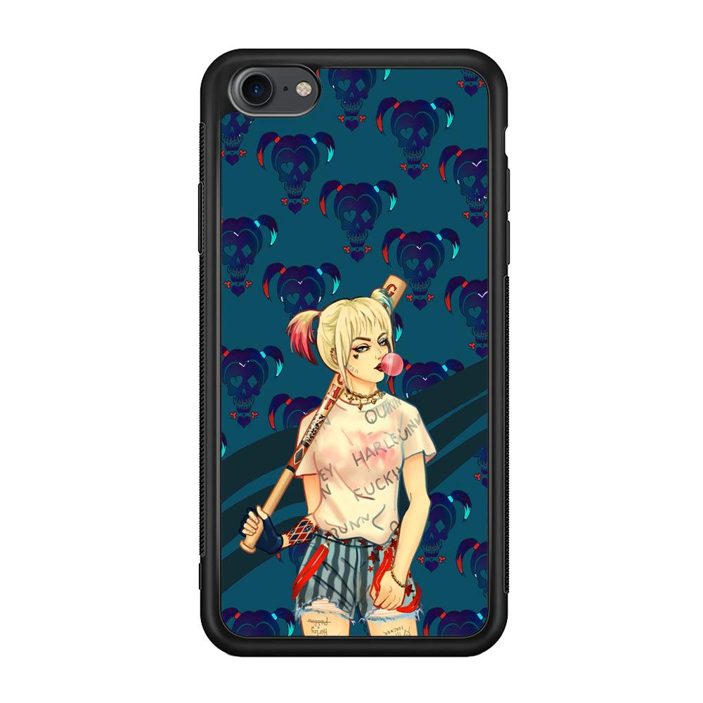 Harley Quinn Moment in Frame iPhone 8 Case-Rubber Black (2D Case)-Oxvistore