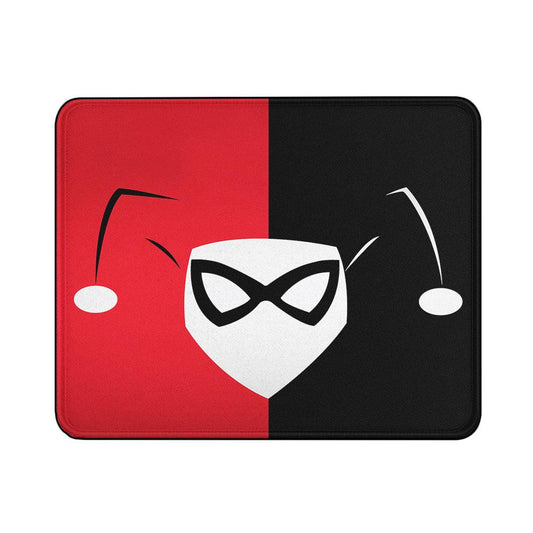 Harley Quinn Symbol Red Black Mouse Pads | Custom Mouse Pad with Non-Slip Rubber Base