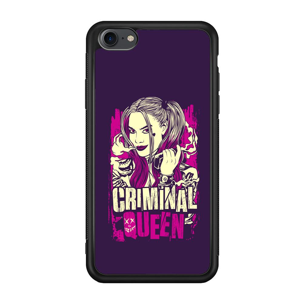 Harley Quinn The Criminal Queen iPhone 8 Case-Rubber Black (2D Case)-Oxvistore