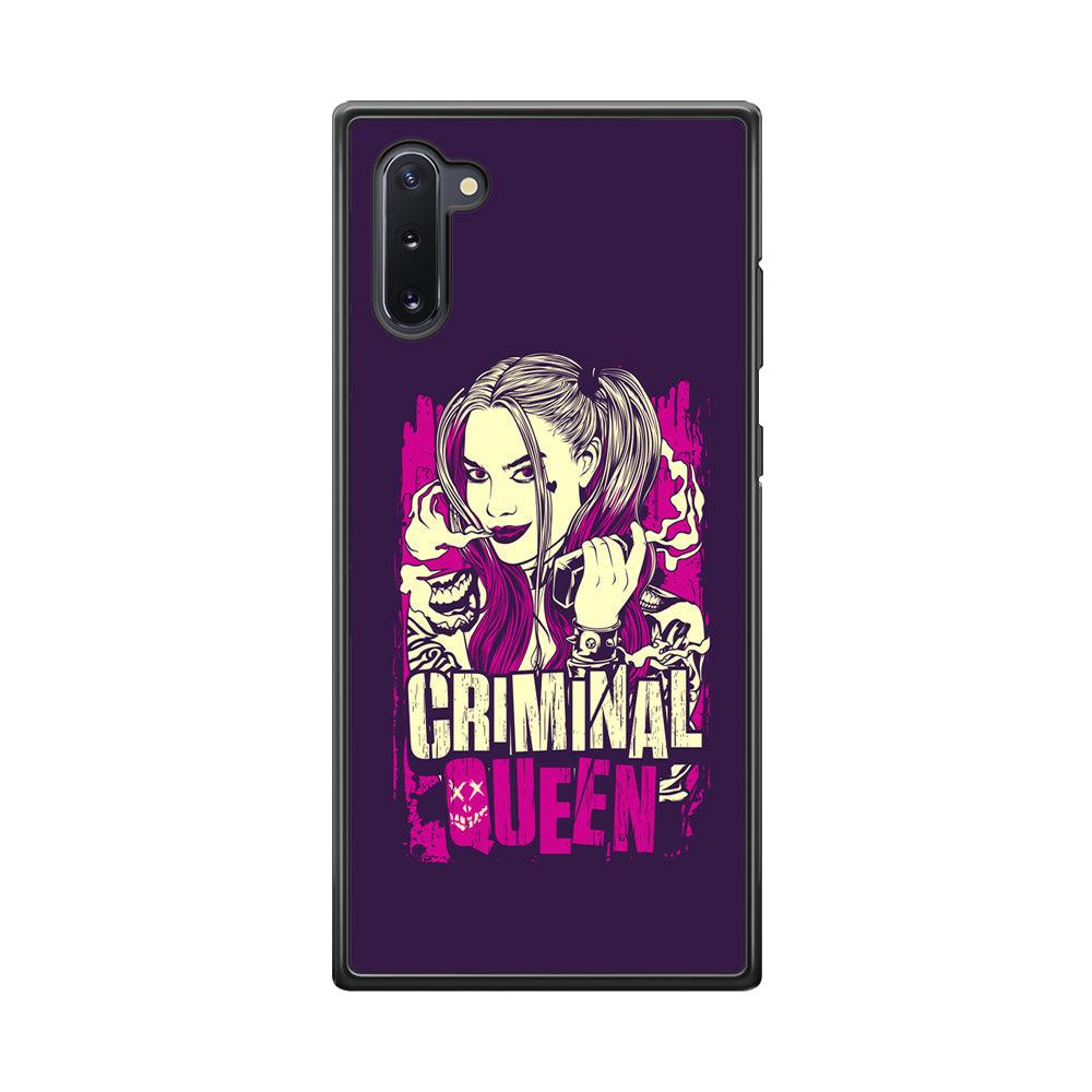 Harley Quinn The Criminal Queen Samsung Galaxy Note 10 Case-Rubber Black (2D Case)-Oxvistore