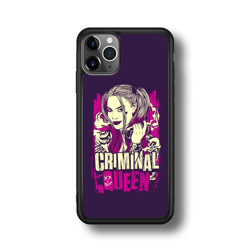 Harley Quinn The Criminal Queen iPhone 11 Pro Case-Rubber Black (2D Case)-Oxvistore