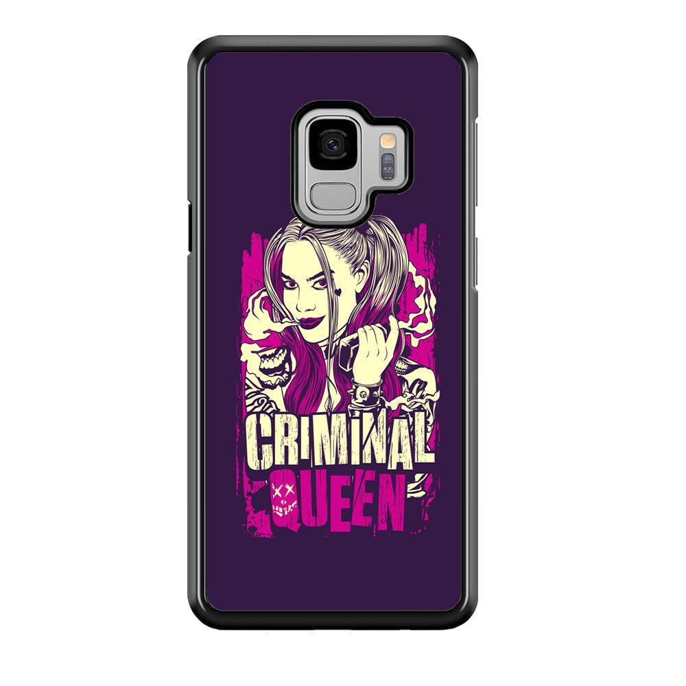 Harley Quinn The Criminal Queen Samsung Galaxy S9 Case-Rubber Black (2D Case)-Oxvistore
