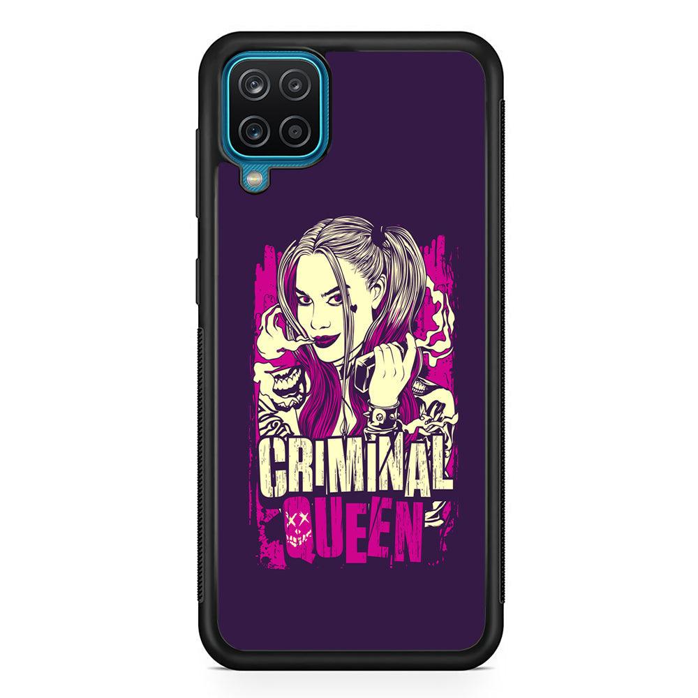 Harley Quinn The Criminal Queen Samsung Galaxy A12 Case-Rubber Black (2D Case)-Oxvistore