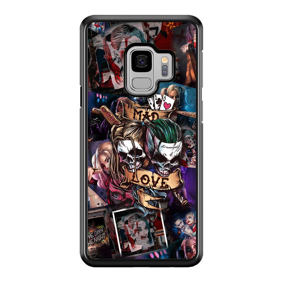 Harley Quinn on Mad Love Samsung Galaxy S9 Case-Rubber Black (2D Case)-Oxvistore