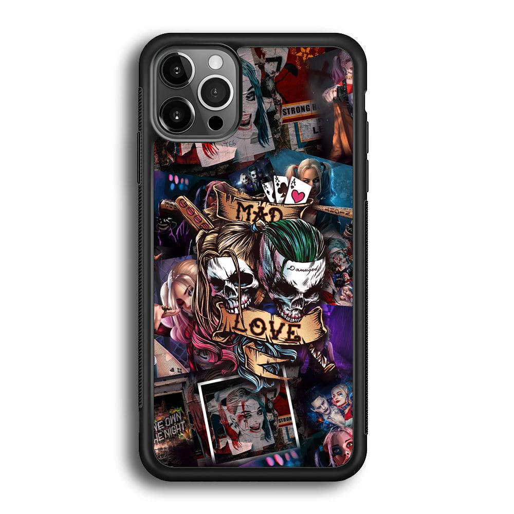 Harley Quinn on Mad Love iPhone 12 Pro Max Case-Rubber Black (2D Case)-Oxvistore
