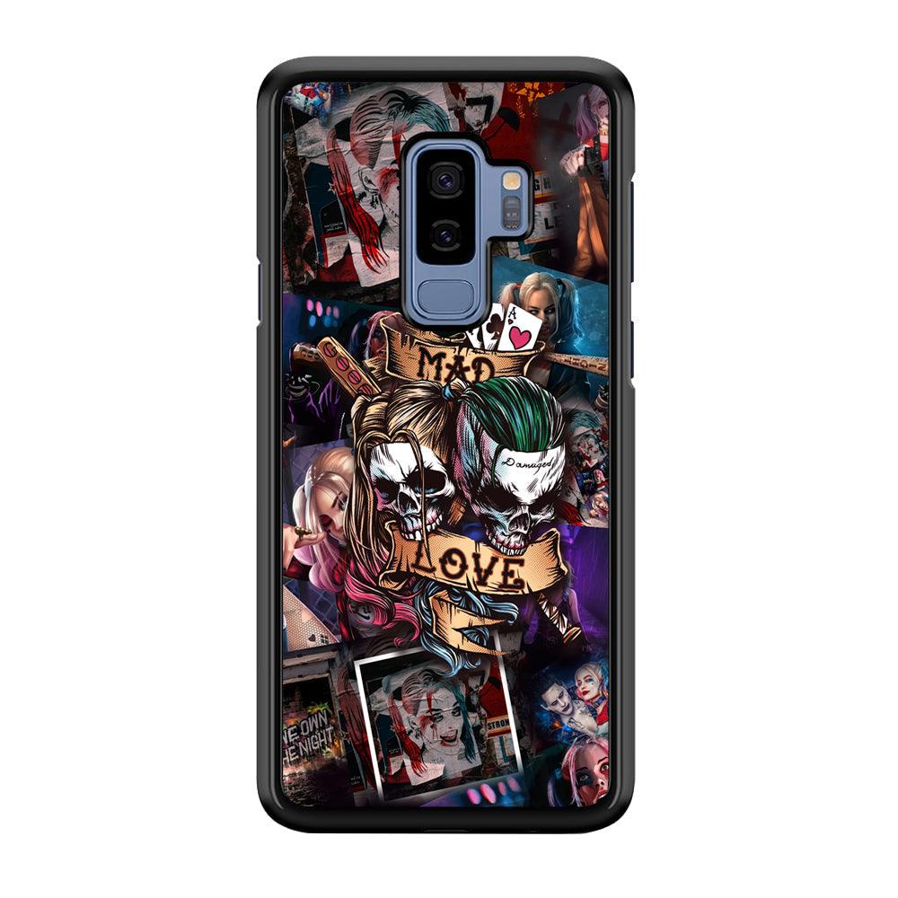 Harley Quinn on Mad Love Samsung Galaxy S9 Plus Case-Rubber Black (2D Case)-Oxvistore