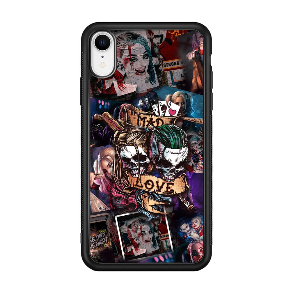 Harley Quinn on Mad Love iPhone XR Case-Rubber Black (2D Case)-Oxvistore