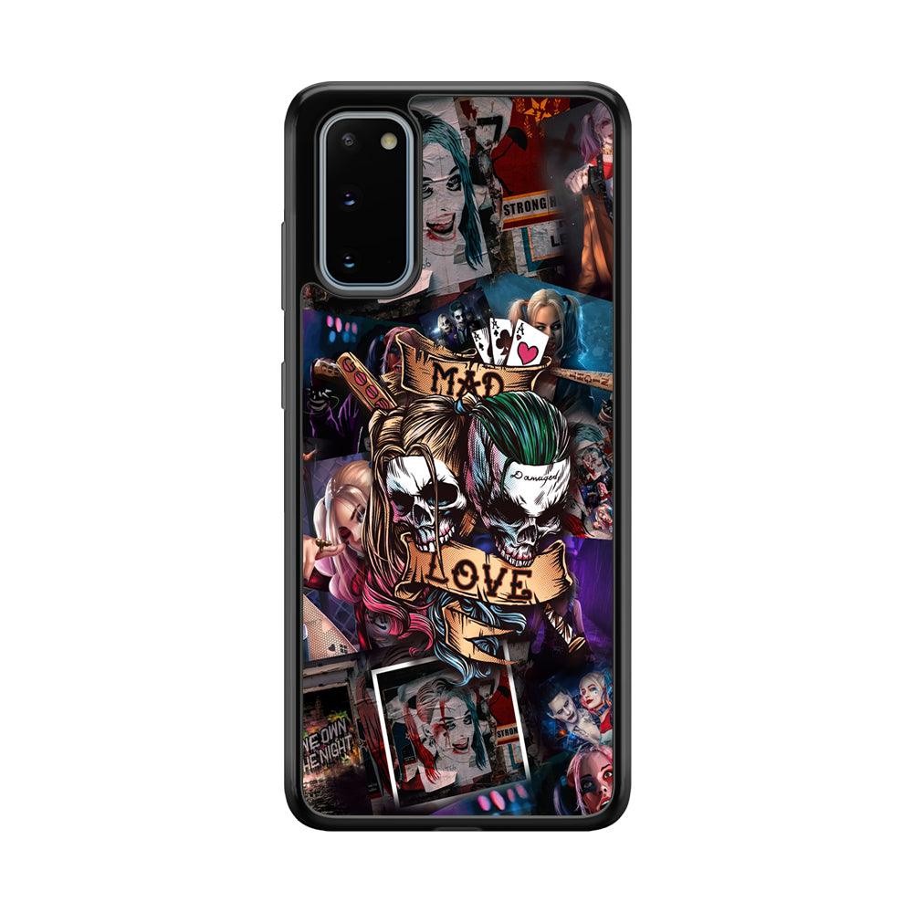 Harley Quinn on Mad Love Samsung Galaxy S20 Case-Rubber Black (2D Case)-Oxvistore