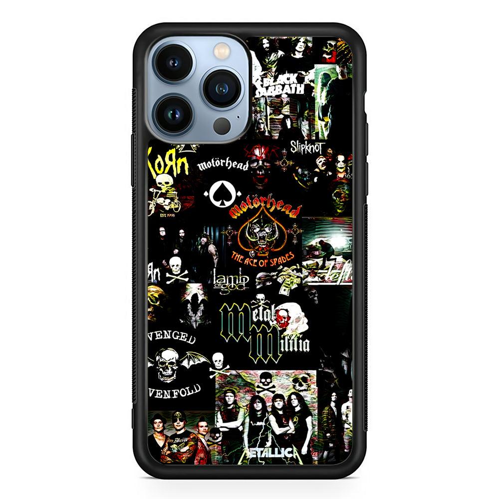 Heavy Metal Band Collection 2D Rubber Phone Case-Black-Oxvistore