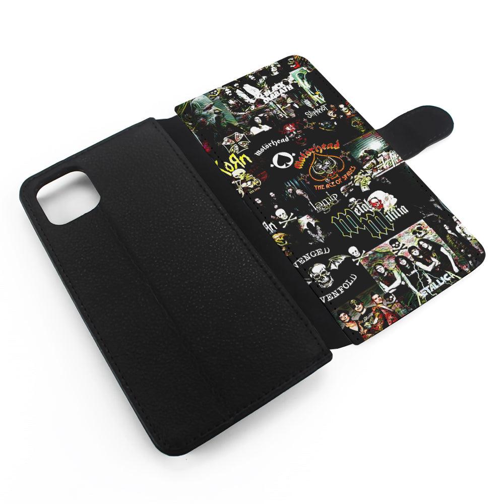 Heavy Metal Band Collection Flip Wallet Phone Case-Oxvistore