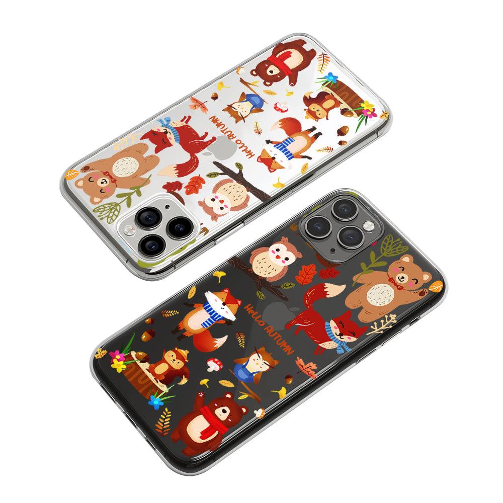 Hello Autumn Animal Clear Soft Case-Oxvistore