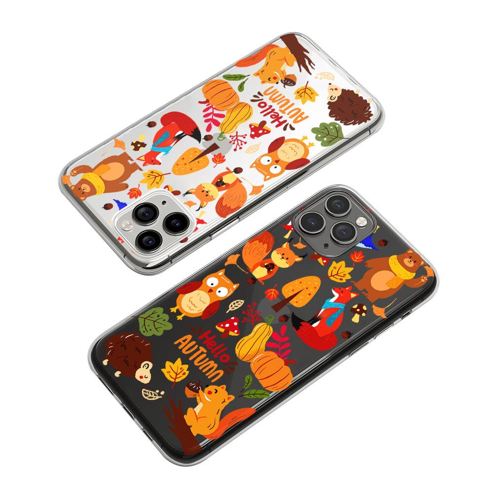 Hello Autumn Pattern Clear Soft Case-Oxvistore