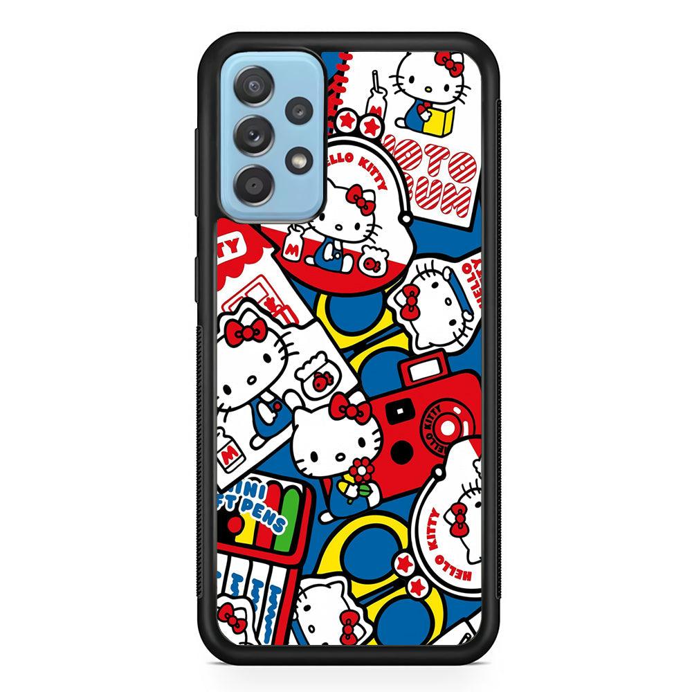Hello Kitty All of My Hobby Samsung Galaxy A72 Case-Rubber Black (2D Case)-Oxvistore