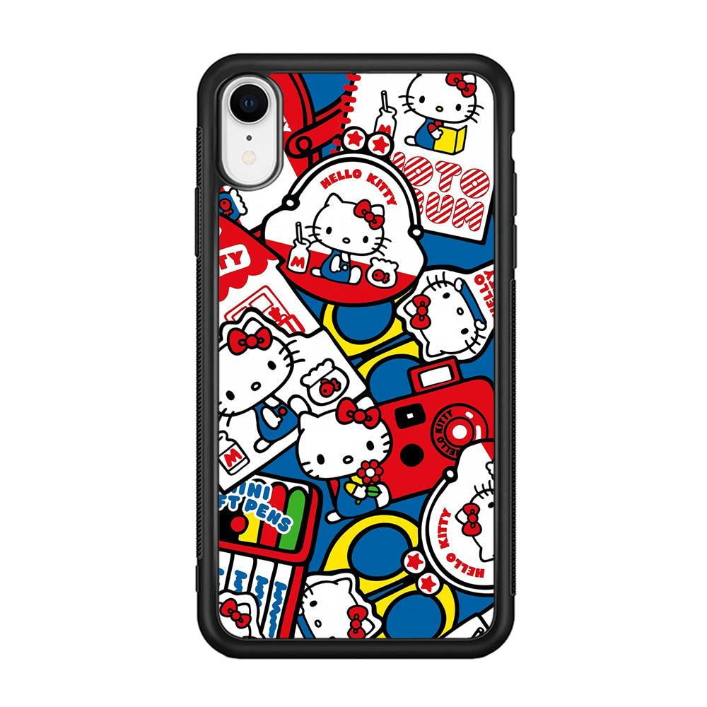 Hello Kitty All of My Hobby iPhone XR Case-Rubber Black (2D Case)-Oxvistore