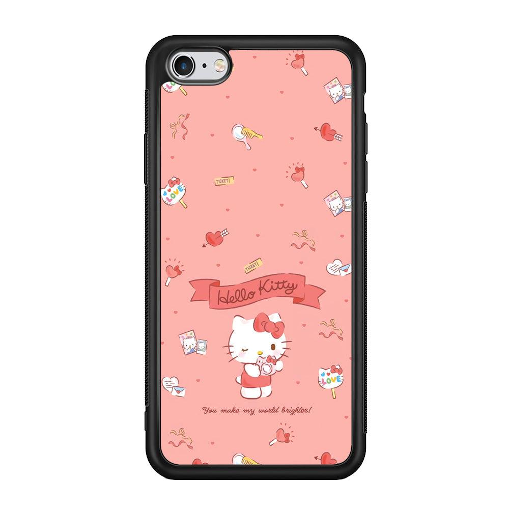 Hello Kitty Brightness of World iPhone 6 Plus | 6s Plus Case-Rubber Black (2D Case)-Oxvistore