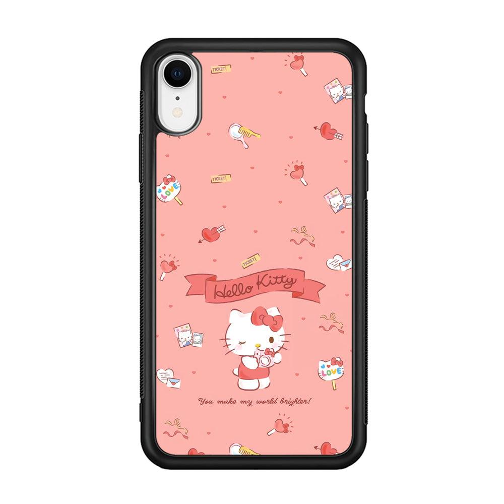 Hello Kitty Brightness of World iPhone XR Case-Rubber Black (2D Case)-Oxvistore