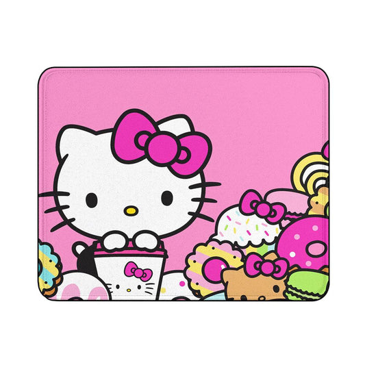 Hello Kitty Kawaii Cupcakes Mouse Pads | Custom Mouse Pad with Non-Slip Rubber Base