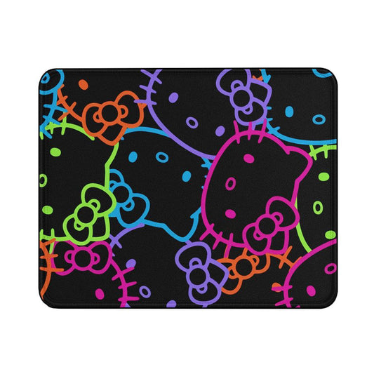 Hello Kitty Neon Colorful Mouse Pads | Custom Mouse Pad with Non-Slip Rubber Base