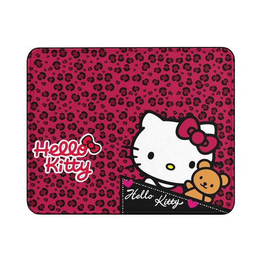Hello Kitty Pink Animal Skin Mouse Pads | Custom Mouse Pad with Non-Slip Rubber Base