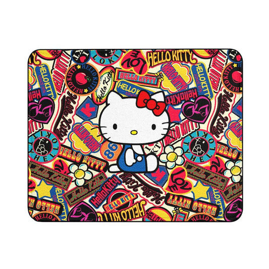 Hello Kitty Sticker Collection Mouse Pads | Custom Mouse Pad with Non-Slip Rubber Base