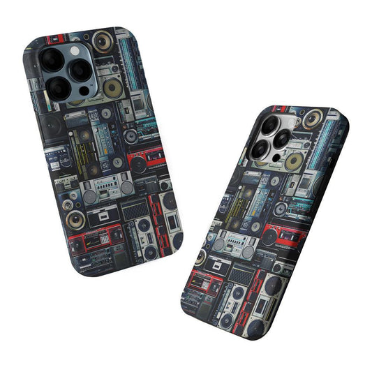 Hip Hop Cassette Tape Radio 2 in 1 Tough Phone Case-Oxvistore