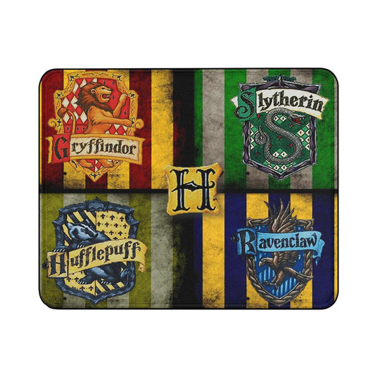Hogwarts Logo Flag Mouse Pads | Custom Mouse Pad with Non-Slip Rubber Base