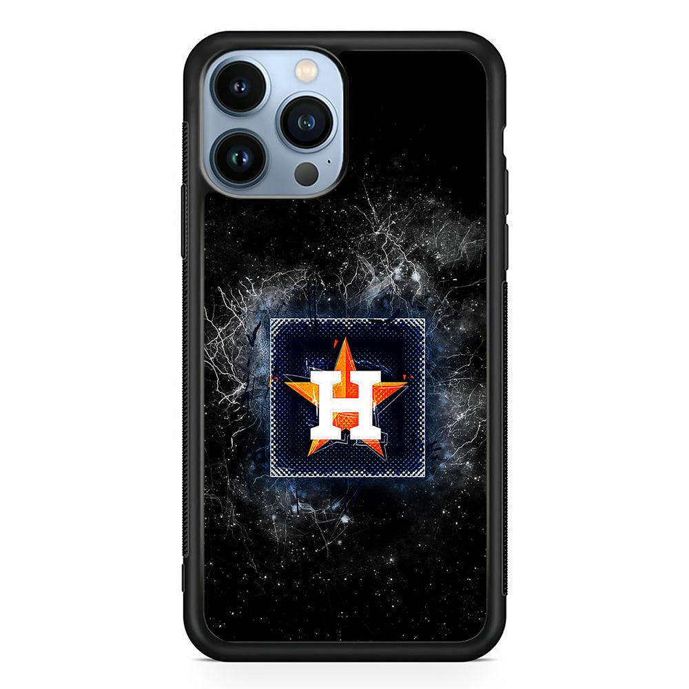 Houston Astros Abstract 2D Rubber Phone Case-Black-Oxvistore