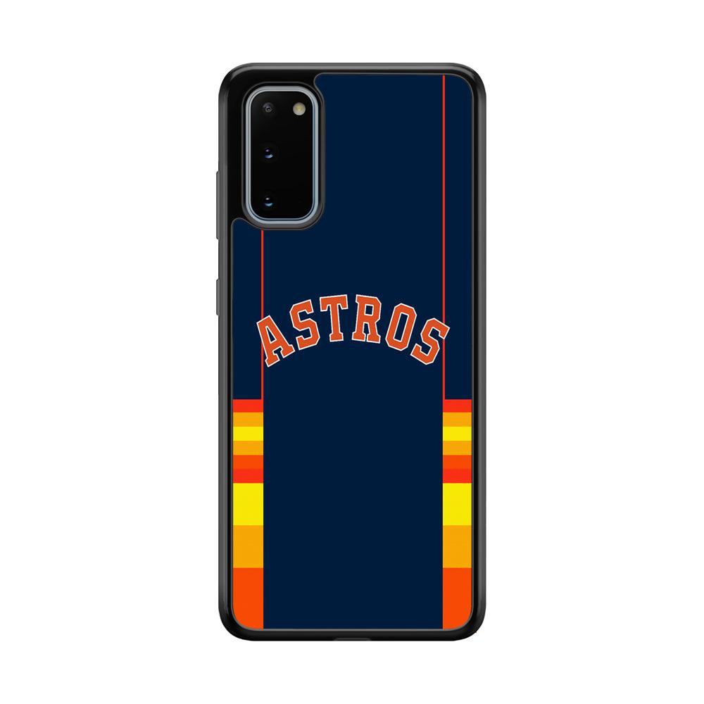 Houston Astros Dark Blue Jersey Samsung Galaxy S20 Case-Rubber Black (2D Case)-Oxvistore