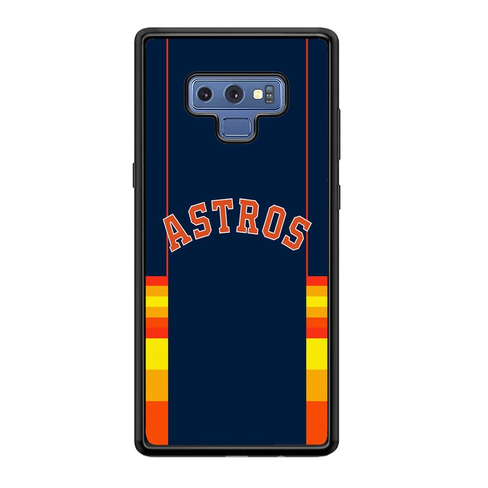 Houston Astros Dark Blue Jersey Samsung Galaxy Note 9 Case-Rubber Black (2D Case)-Oxvistore