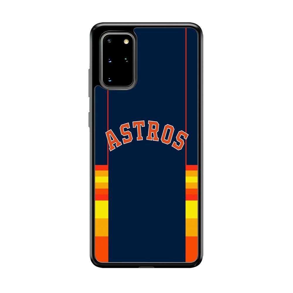 Houston Astros Dark Blue Jersey Samsung Galaxy S20 Plus Case-Rubber Black (2D Case)-Oxvistore