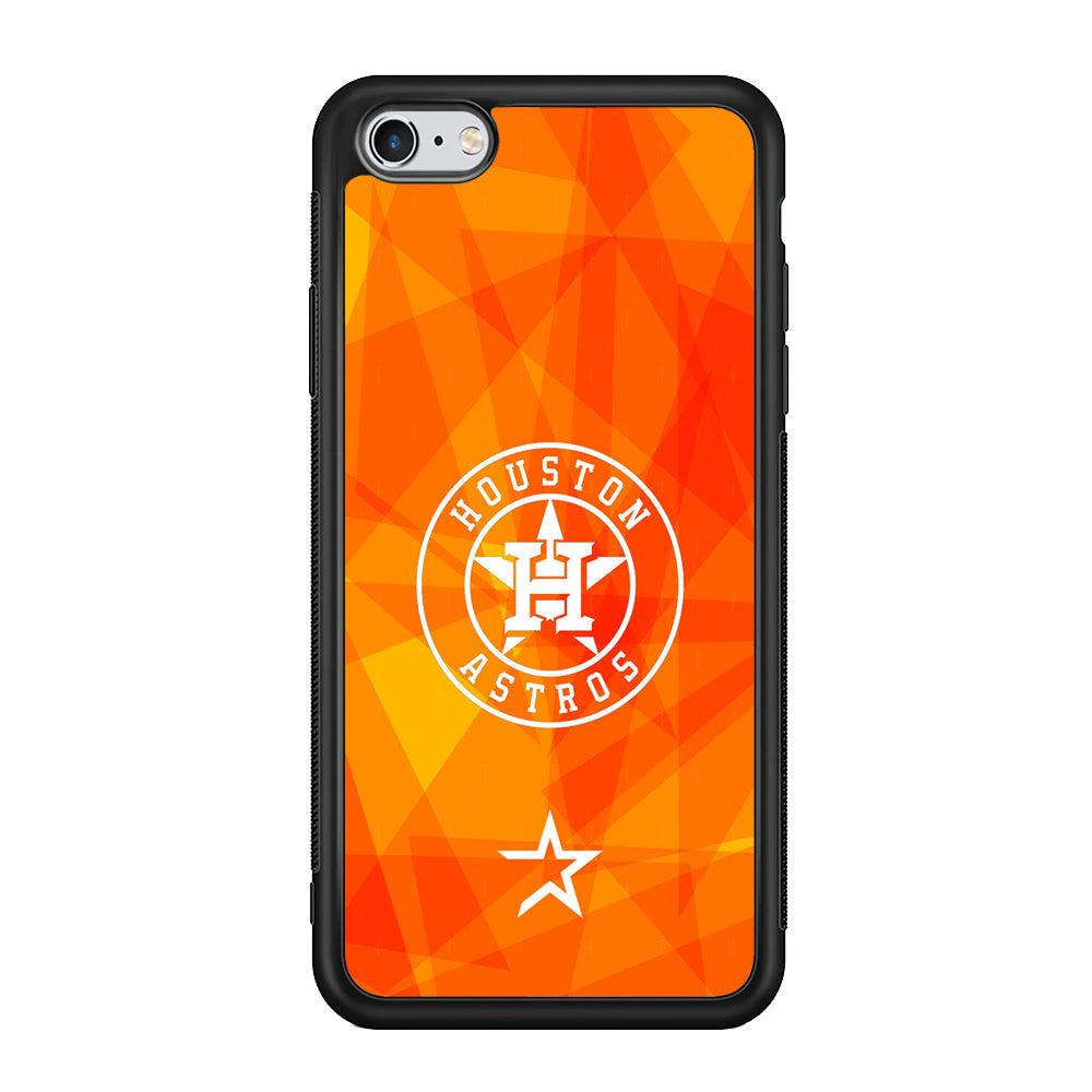 Houston Astros White on Sun Light iPhone 6 Plus | 6s Plus Case-Rubber Black (2D Case)-Oxvistore
